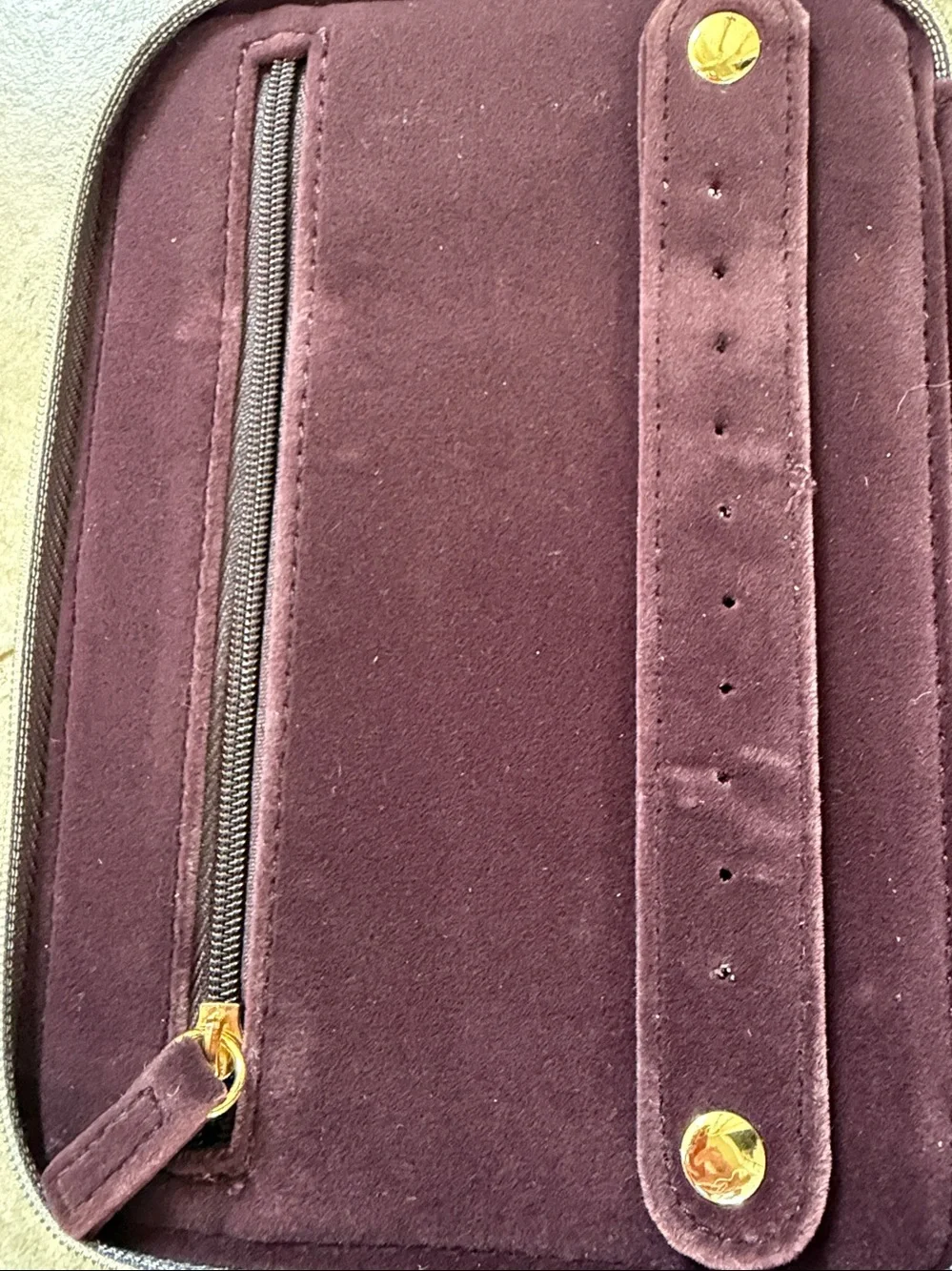 Dolce & Gabbana Plum Velvet Travel Jewelry Case